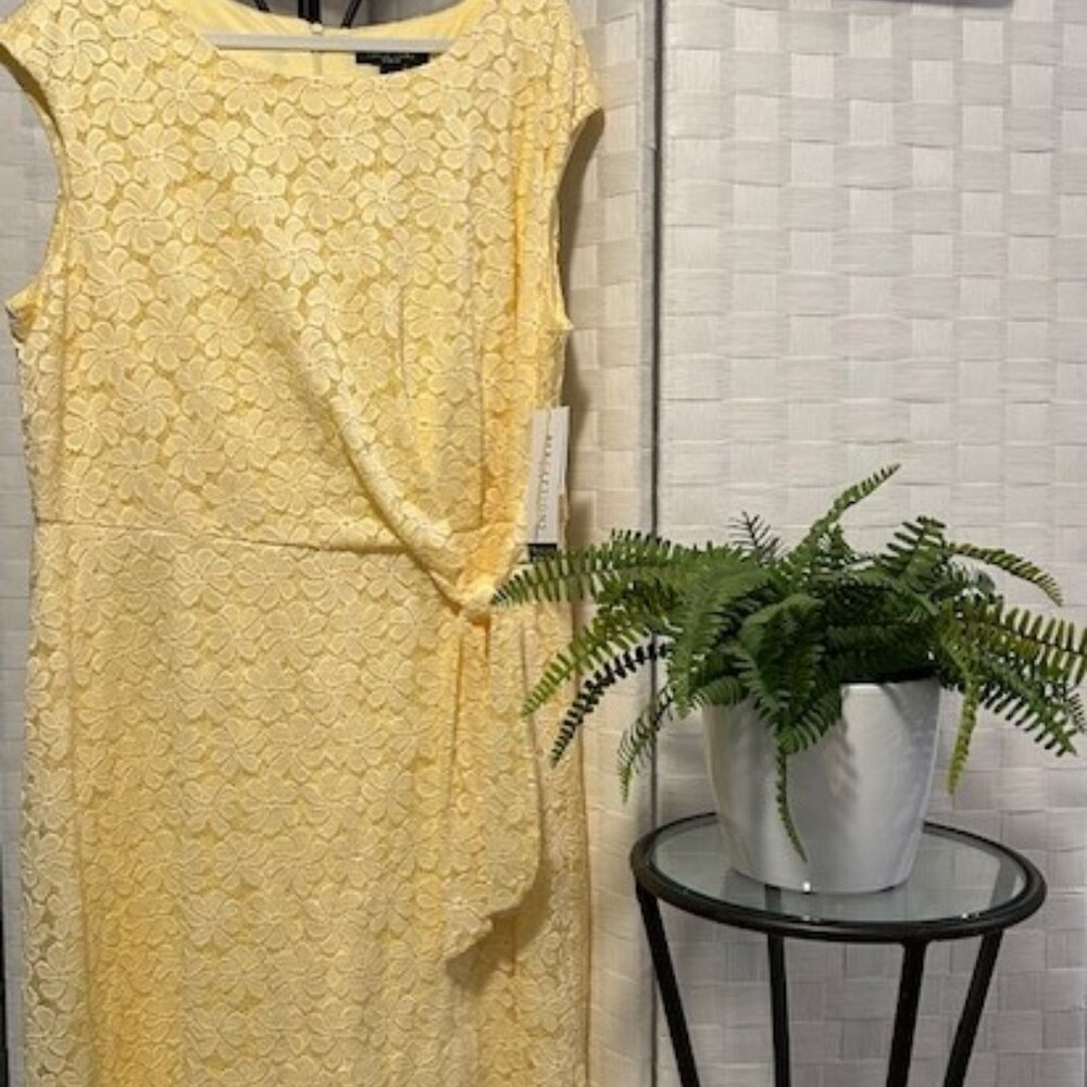 Lemon Yellow Lace Dress